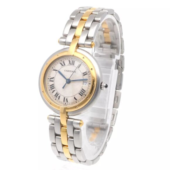 CARTIER PANTHERELM Watches Stainless Steel K18 yellow gold 1 row used - Picture 3 of 10